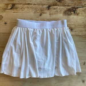 OFFLINE by Aerie White Pleated Skirt